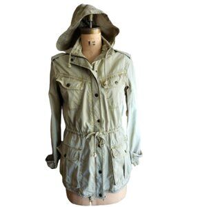 🌼host pick🌼 Aritzia Talula Trooper utility army jacket with hood
